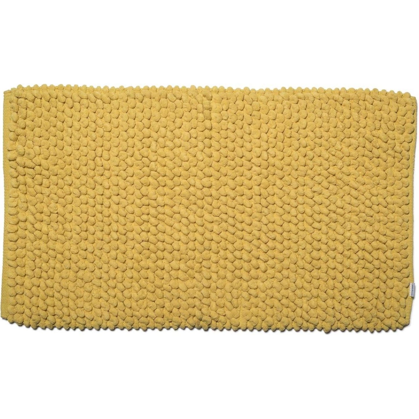 Croydex Yellow Chenille Cushioned Bathroom Rug Slip-Resistant Backing 80x50cm