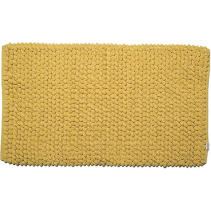 Croydex Yellow Chenille Cushioned Bathroom Rug Slip-Resistant Backing 80x50cm