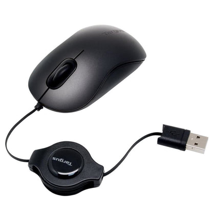 Targus 3 Button Wired USB Optical Mouse AMU89EU Black