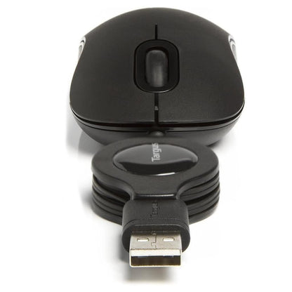 Targus 3 Button Wired USB Optical Mouse AMU89EU Black