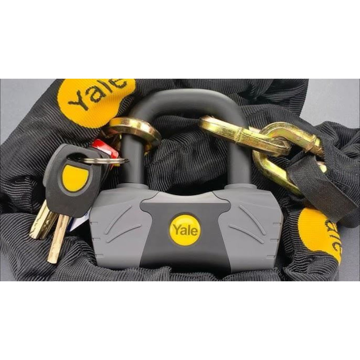 Yale Chain and Lock 1800mm Maximum Security Chain Bike Lock Heavy Duty 4 Keys