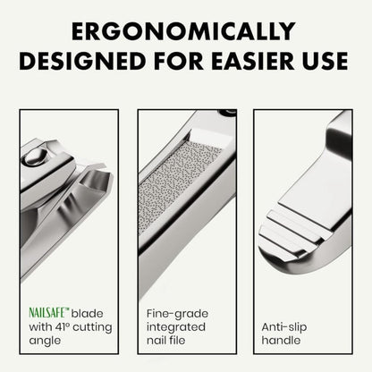 Eclat Nail Clippers Fingernail Toenail Clippers with Nail File Stainless Steel