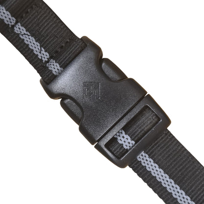 CAIRD Journey Light Adjustable Dog Collar Reflective Nylon Padded Neoprene (Black)