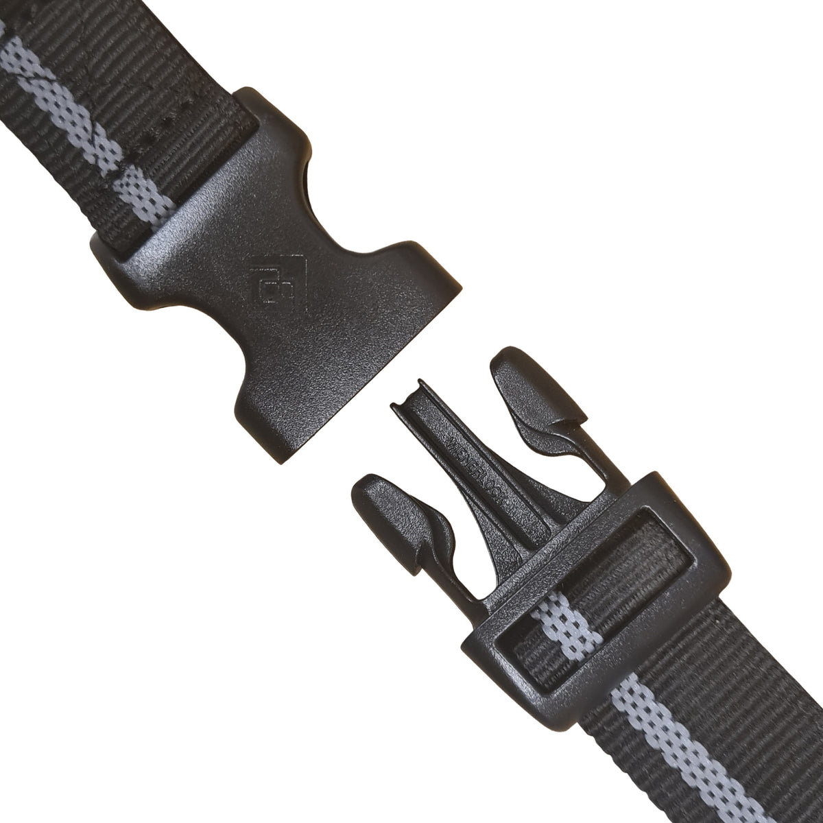 CAIRD Journey Light Adjustable Dog Collar Reflective Nylon Padded Neoprene (Black)