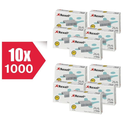 Rexel No.56 26/6 Staples for Standard Staplers Stapling up to 20 Sheets Jam Free