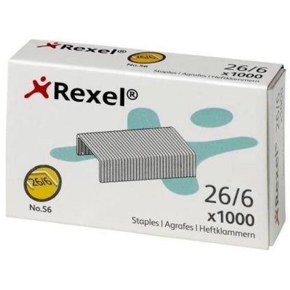 Rexel No.56 26/6 Staples for Standard Staplers Stapling up to 20 Sheets Jam Free