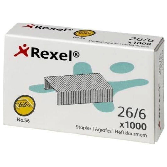 Rexel No.56 26/6 Staples for Standard Staplers Stapling up to 20 Sheets Jam Free