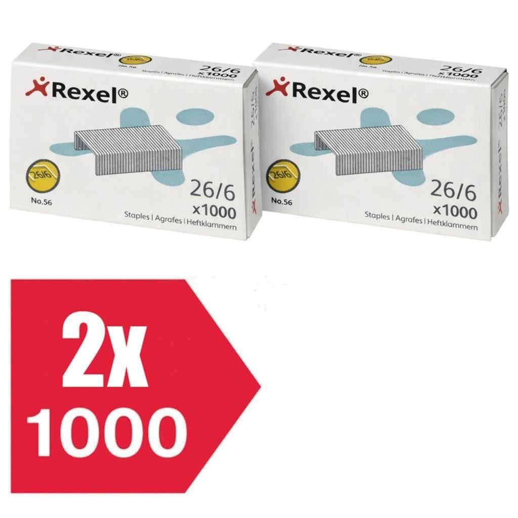 Rexel No.56 26/6 Staples for Standard Staplers Stapling up to 20 Sheets Jam Free