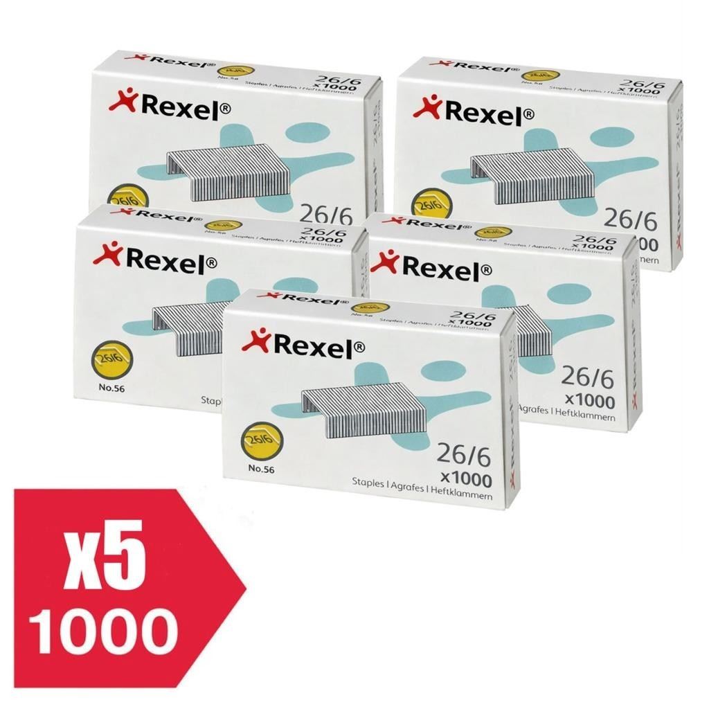 Rexel No.56 26/6 Staples for Standard Staplers Stapling up to 20 Sheets Jam Free