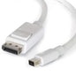 C2G 2M Thunderbolt To Mini DisplayPort Monitor Cable 4K White 84298
