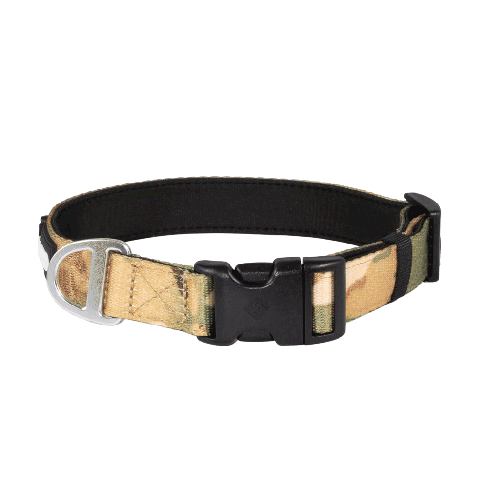 CAIRD Journey Light Dog Collar Nylon Padded Neoprene (Camo)