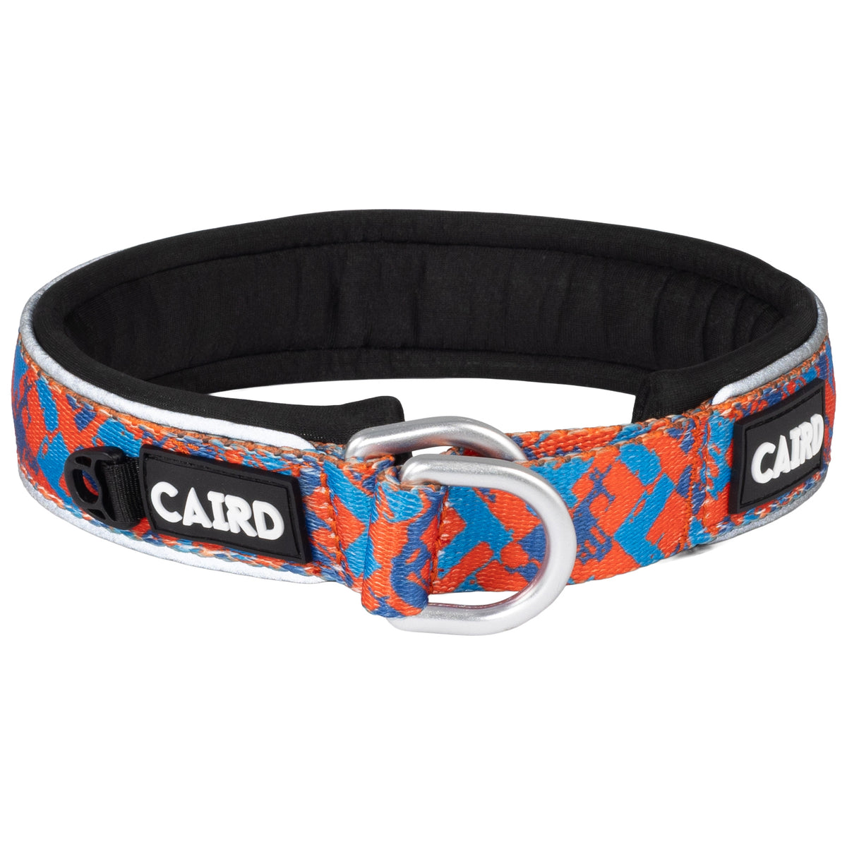 CAIRD Training Slip Dog Collar Reflective with Aluminium D-Ring Nylon Padded Neoprene No-Choke