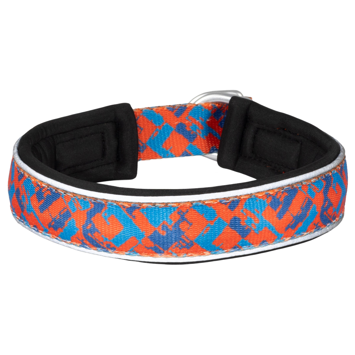 CAIRD Training Slip Dog Collar Reflective with Aluminium D-Ring Nylon Padded Neoprene No-Choke