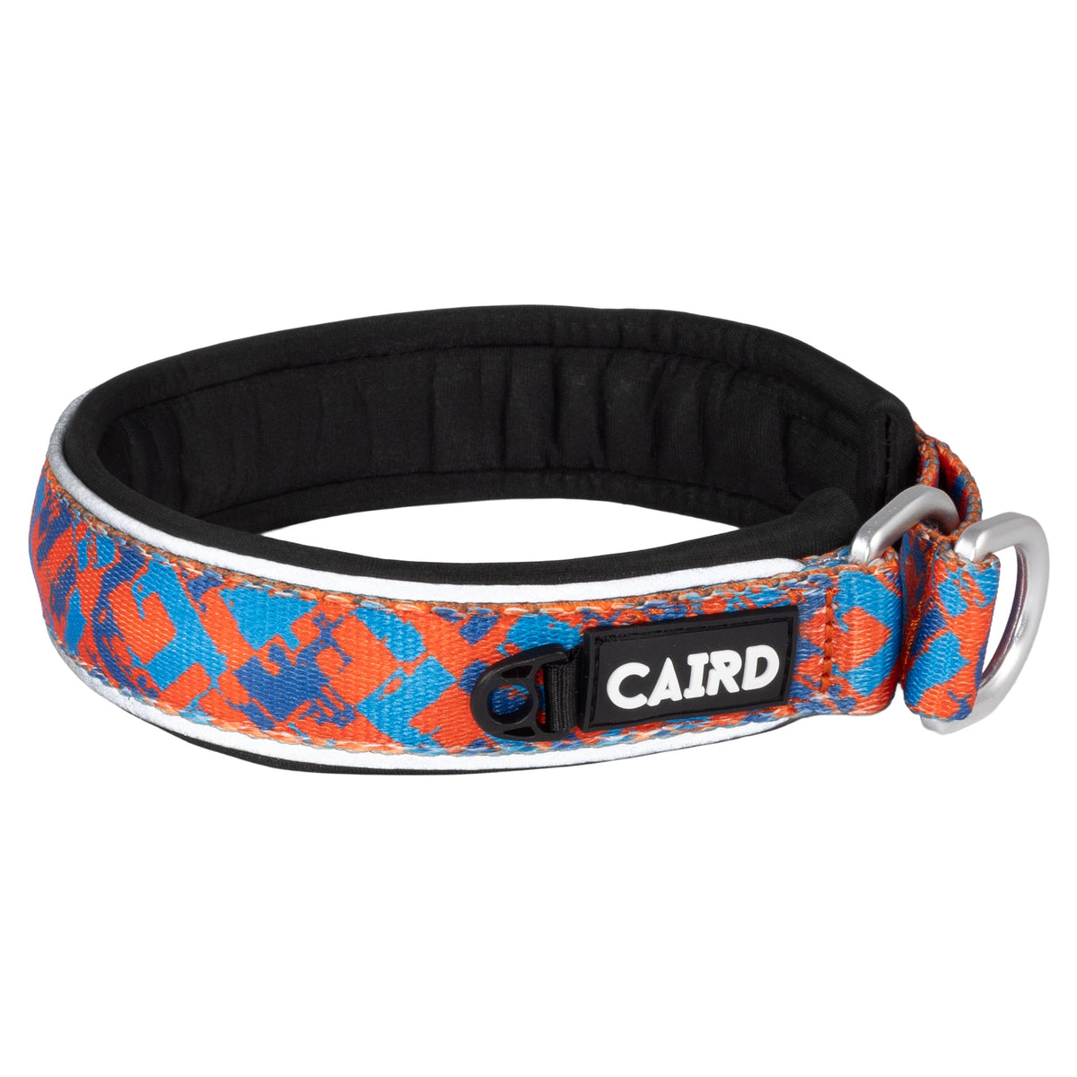 CAIRD Training Slip Dog Collar Reflective with Aluminium D-Ring Nylon Padded Neoprene No-Choke