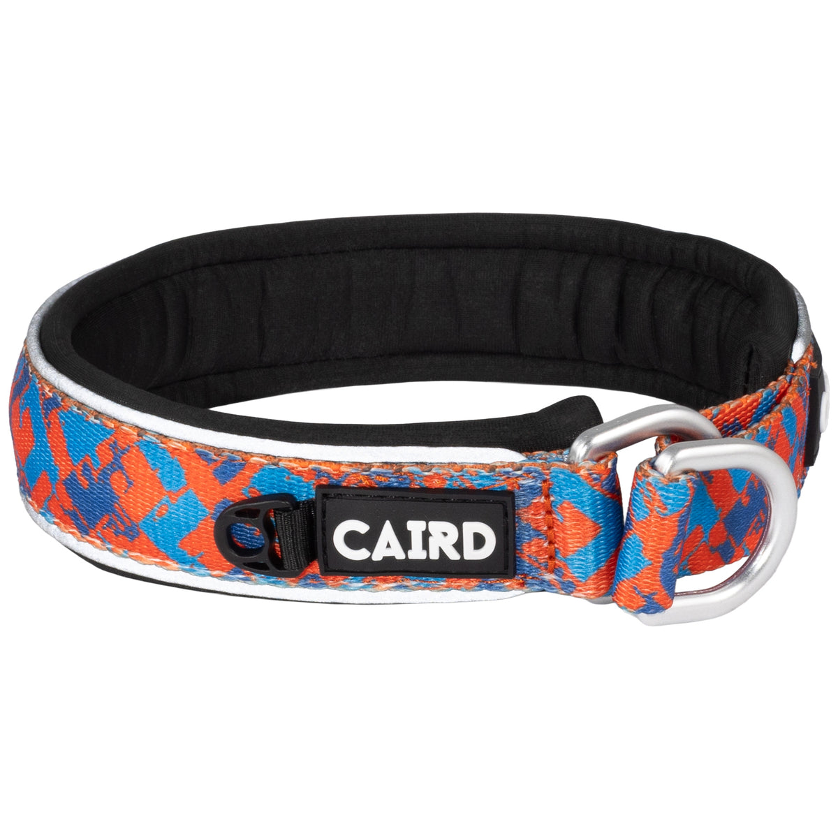 CAIRD Training Slip Dog Collar Reflective with Aluminium D-Ring Nylon Padded Neoprene No-Choke