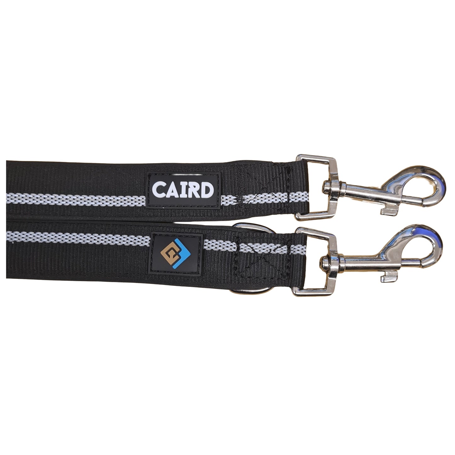 CAIRD Double Ended Dog Training Lead 2m Adjustable Multi-Point Control Reflective (Black)