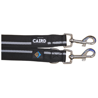 CAIRD Double Ended Dog Training Lead 2m Adjustable Multi-Point Control Reflective (Black)