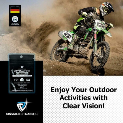 Crystal View Anti Fog Wipe Treatment for Glasses Goggles Masks Visors Reusable