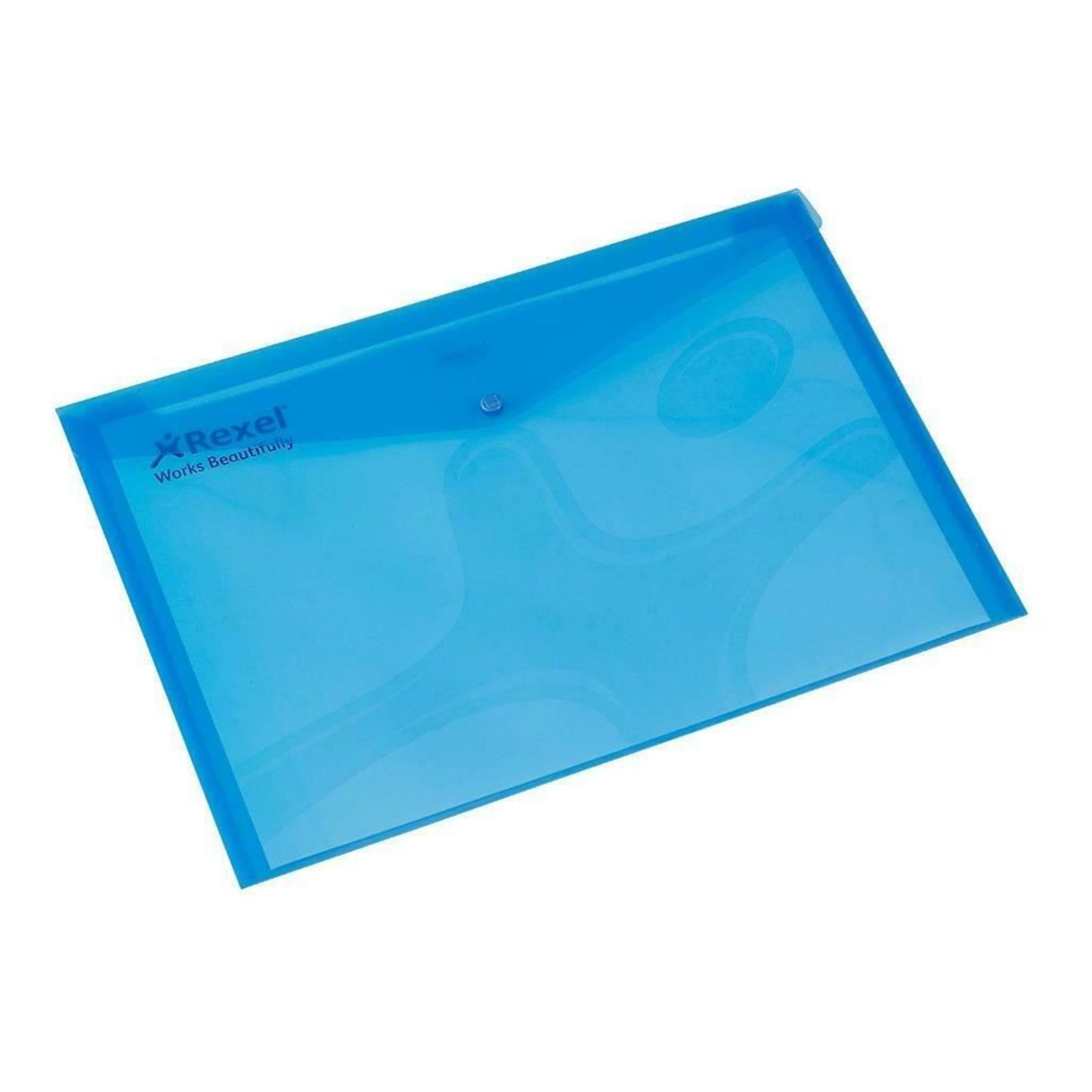 Rexel A3 Document Wallets File Folder Polypropylene Translucent Blue - Pack of 5