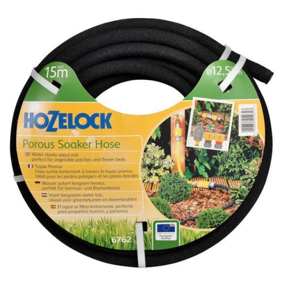 Hozelock Porous Soaker Hose 15m with Connectors Microporous Hose for Flowerbeds