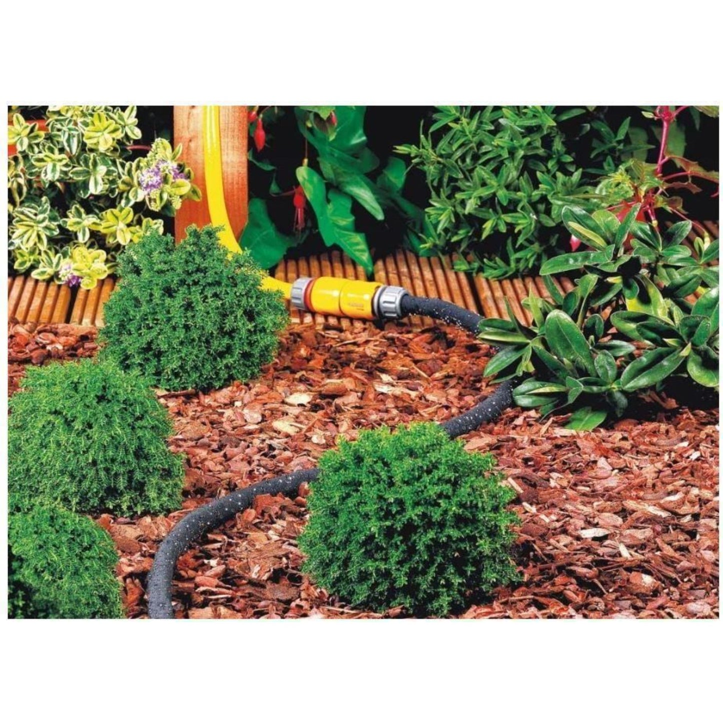 Hozelock Porous Soaker Hose 15m with Connectors Microporous Hose for Flowerbeds