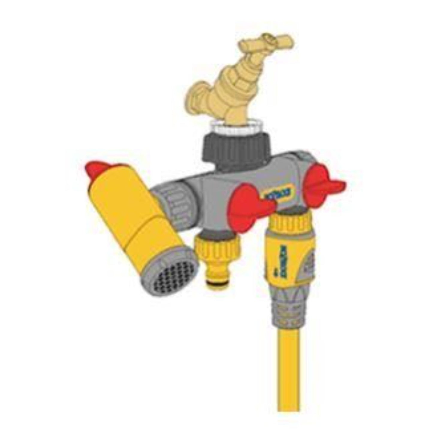 HOZELOCK Multi Tap Connector 3 Way Flowmax Create 3 Circuits on a Single Tap