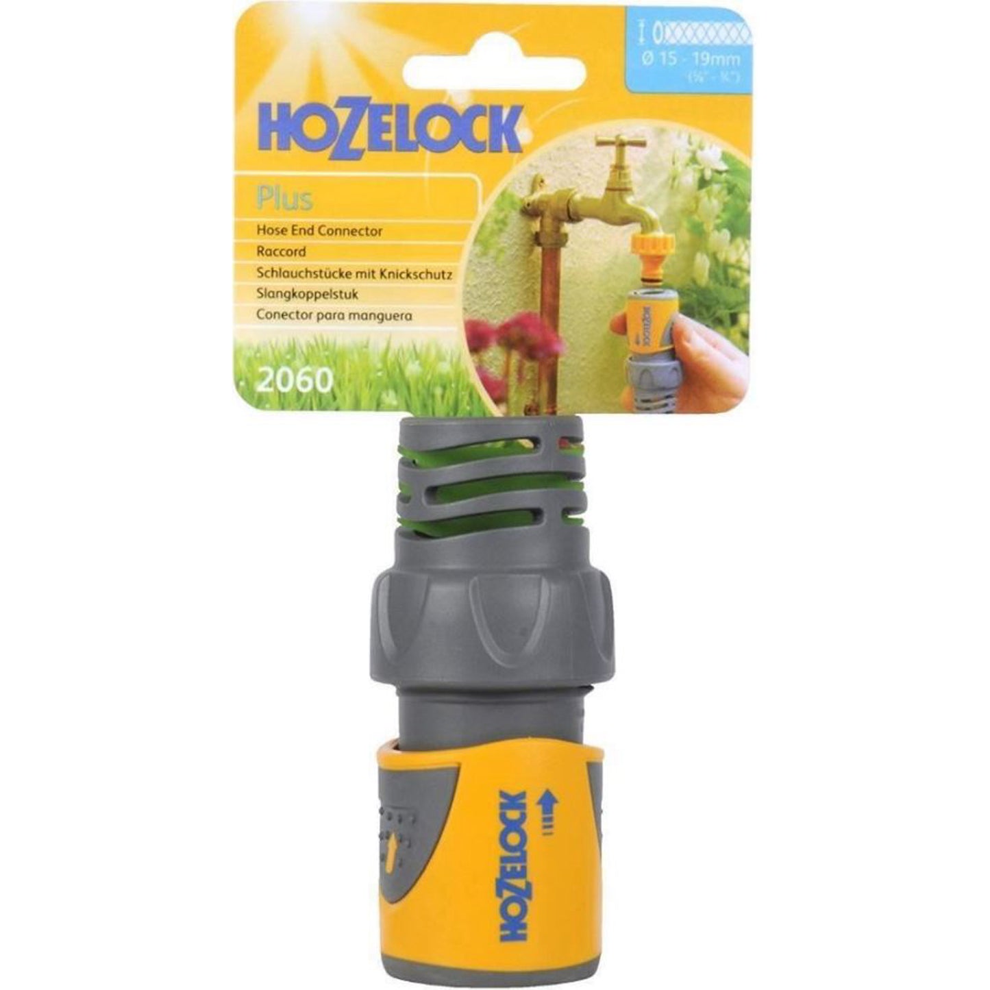 HOZELOCK Hose End Connector for 15 mm (5/8") to 19 mm (3/4") Hosepipes 2060