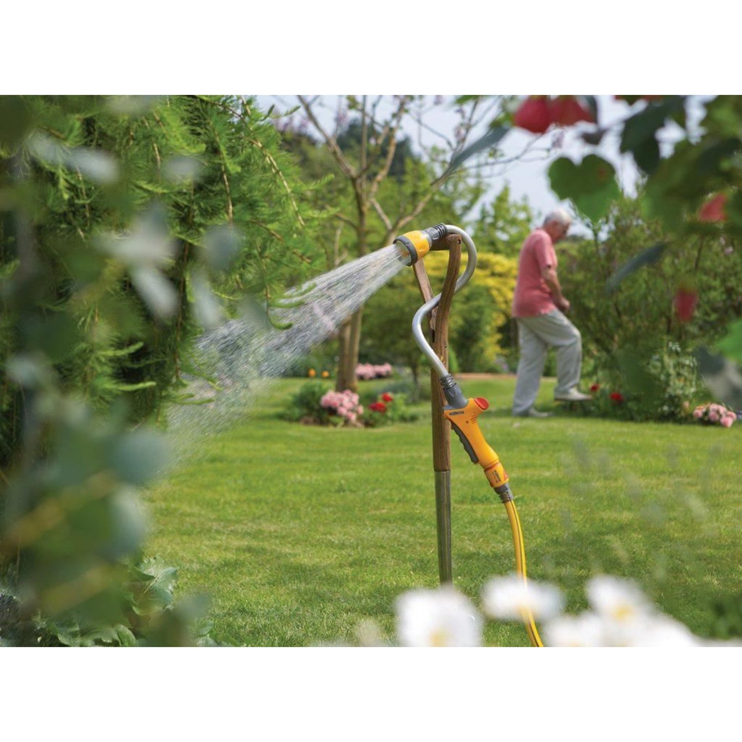 HOZELOCK Flexi Spray Gun Watering Long Reach Sprinkler Multi Purpose Lockable