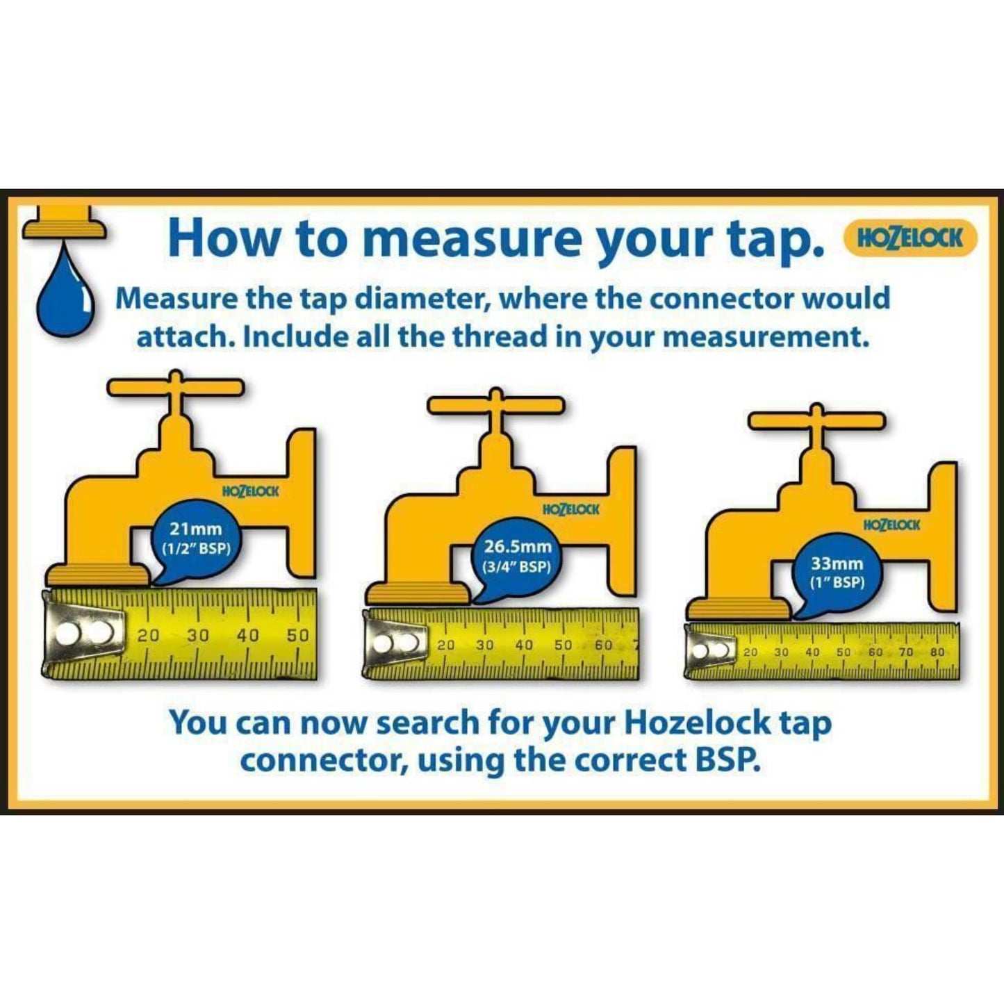 Hozelock 1 inch and 3/4 inch Outdoor Threaded Tap Connector 2 in 1 - 1" and 3/4"