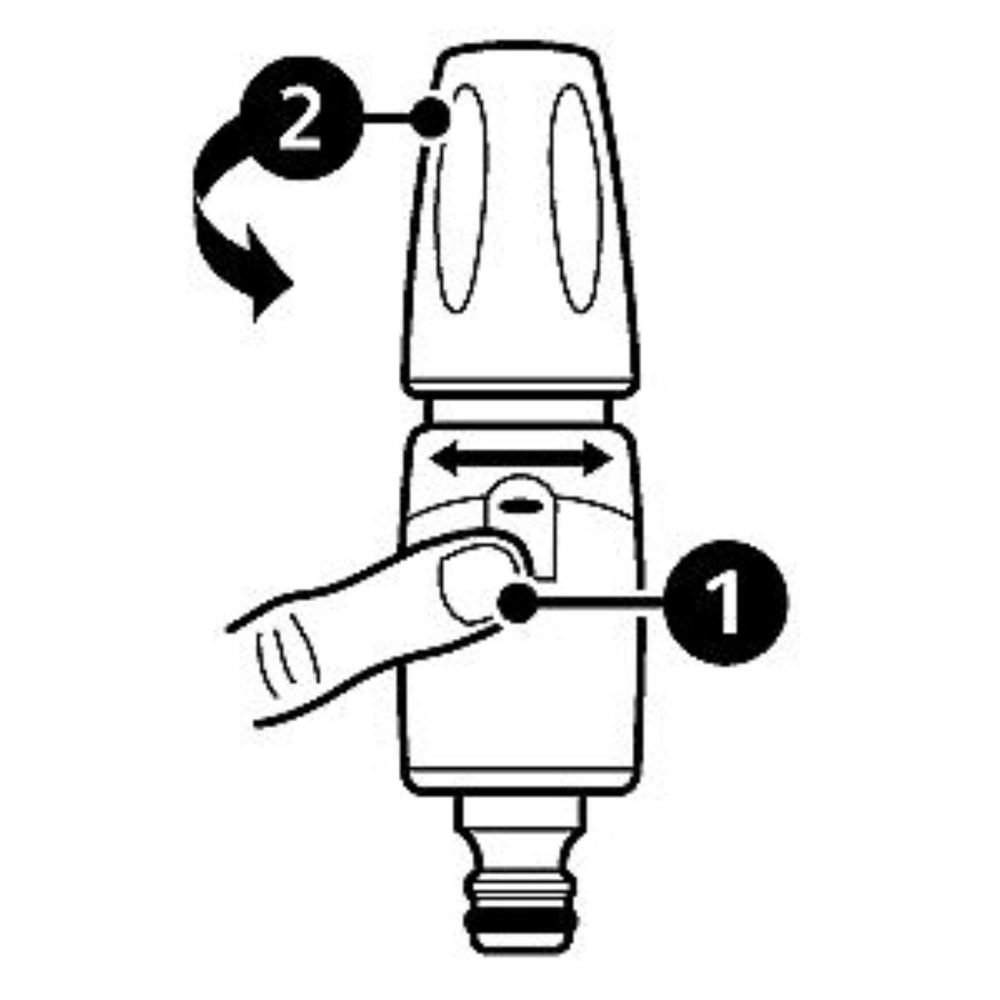 Hozelock Deluxe Hose Nozzle Plus, Adjustable Spray Quick Connect, Male Connector