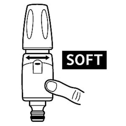Hozelock Deluxe Hose Nozzle Plus, Adjustable Spray Quick Connect, Male Connector