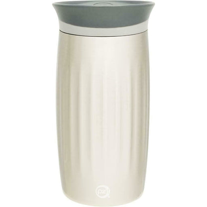 Zak Designs Thermal Travel Mug Flask Stainless Steel Double Wall, Button Lid, 350ml / 12 oz