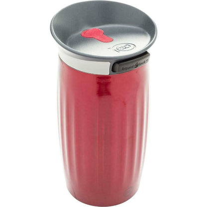 Zak Designs Thermal Travel Mug Flask Stainless Steel Double Wall, Button Lid, 350ml / 12 oz