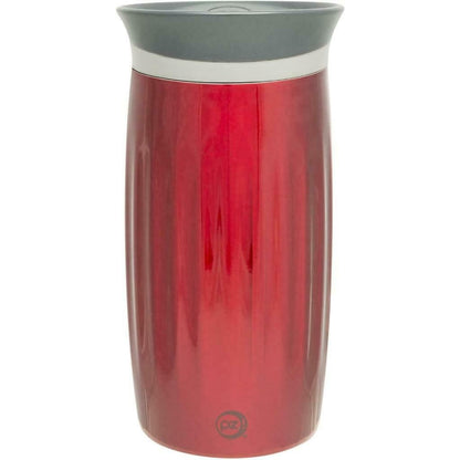 Zak Designs Thermal Travel Mug Flask Stainless Steel Double Wall, Button Lid, 350ml / 12 oz