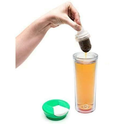 Zak Designs Thermal Travel Mug Flask Tea Fruit Infuser Double Wall Insulation 487ml / 16 oz