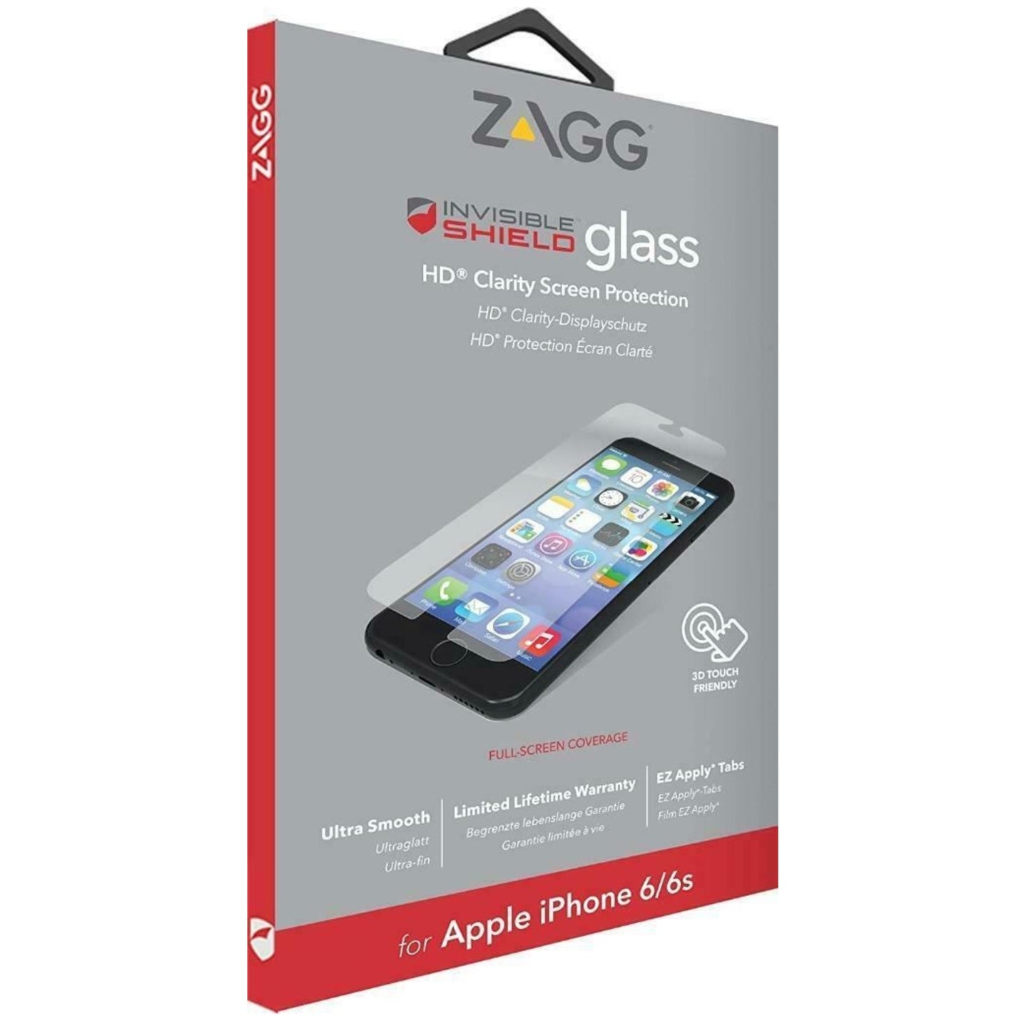 ZAGG InvisibleShield Glass Screen Protector For Apple iPhone 6 6s Pack of 2