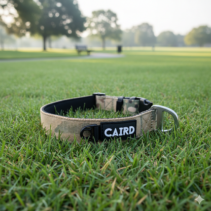 CAIRD Journey Light Dog Collar Nylon Padded Neoprene (Camo)