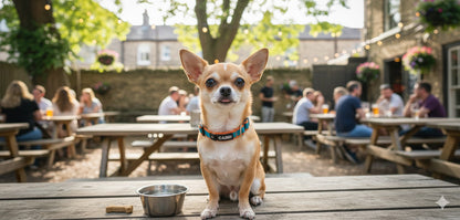 CAIRD Journey Light Dog Collar Nylon Padded Neoprene (Aqua & Orange)