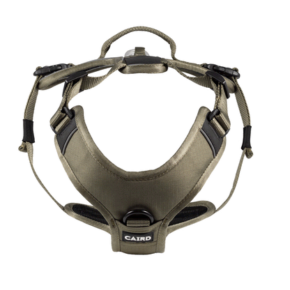 CAIRD Advance Dog Harness Ergonomic Y-Shape No Pull Reflective with Handle Khaki