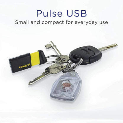 Integral 64GB USB Flash Drive Pen Drive Memory Stick 2.0 Pulse Yellow