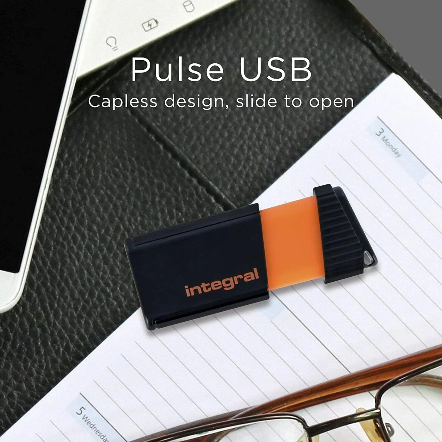 Integral 32GB USB Flash Drive Pen Drive Memory Stick 2.0 Pulse Orange