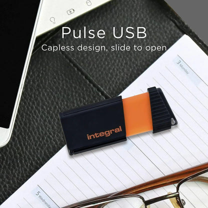 Integral 32GB USB Flash Drive Pen Drive Memory Stick 2.0 Pulse Orange