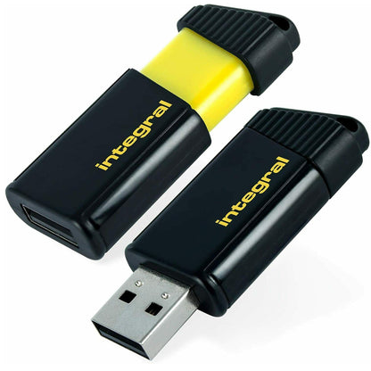 Integral 64GB USB Flash Drive Pen Drive Memory Stick 2.0 Pulse Yellow