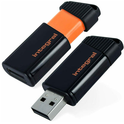 Integral 32GB USB Flash Drive Pen Drive Memory Stick 2.0 Pulse Orange