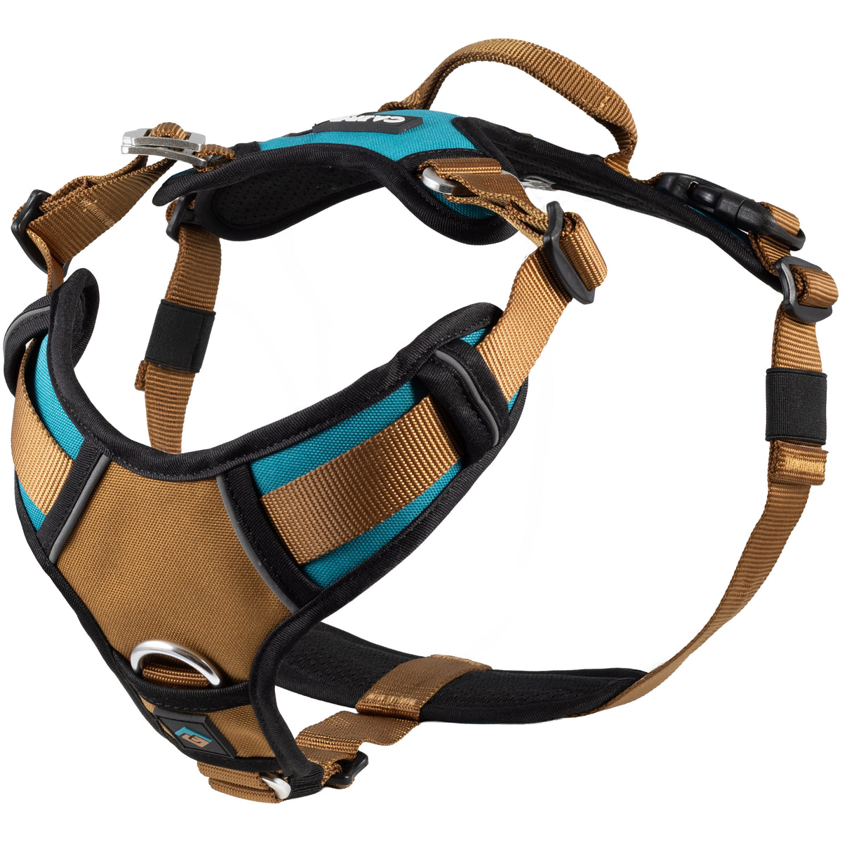 CAIRD Elevate Adjustable Dog Harness 5-Point No Pull Harness with Reflective Trim Front & Back Lead Clips