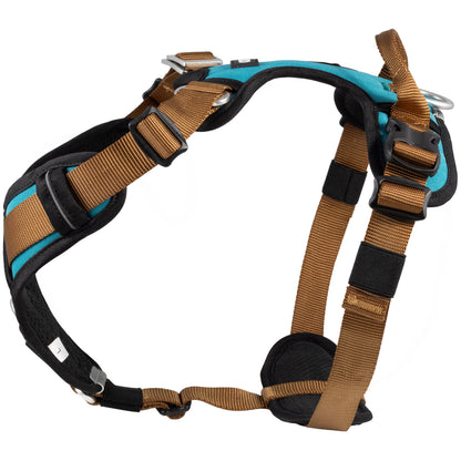 CAIRD Elevate Adjustable Dog Harness 5-Point No Pull Harness with Reflective Trim Front & Back Lead Clips