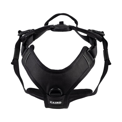 CAIRD Advance Dog Harness Ergonomic Y-Shape No Pull Reflective with Handle Black