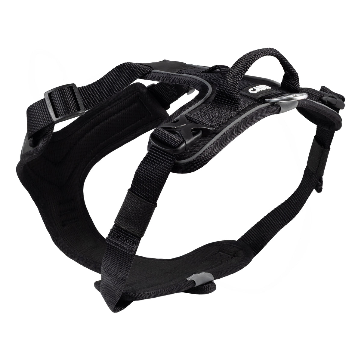 CAIRD Advance Dog Harness Ergonomic Y-Shape No Pull Reflective with Handle Black