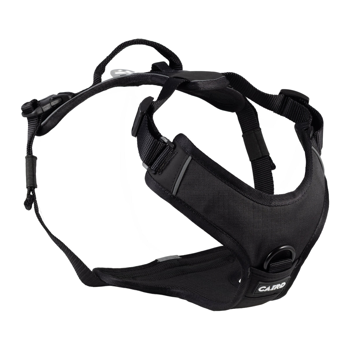 CAIRD Advance Dog Harness Ergonomic Y-Shape No Pull Reflective with Handle Black