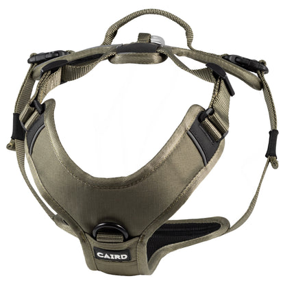 CAIRD Advance Dog Harness Ergonomic Y-Shape No Pull Reflective with Handle Khaki